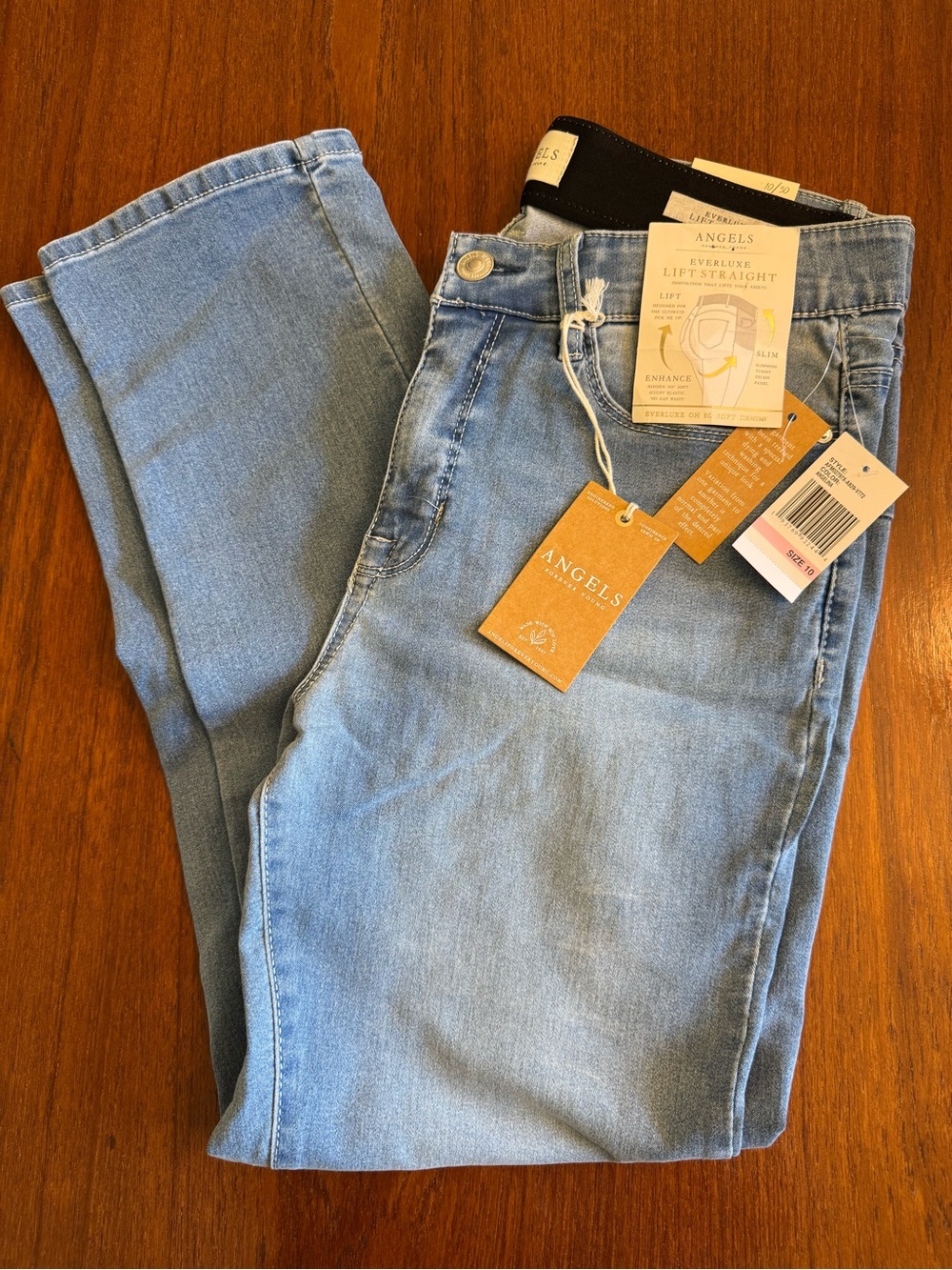 Angels Everluxe Lift Straight Light Blue Stretch Jeans - Classic Straight Fit